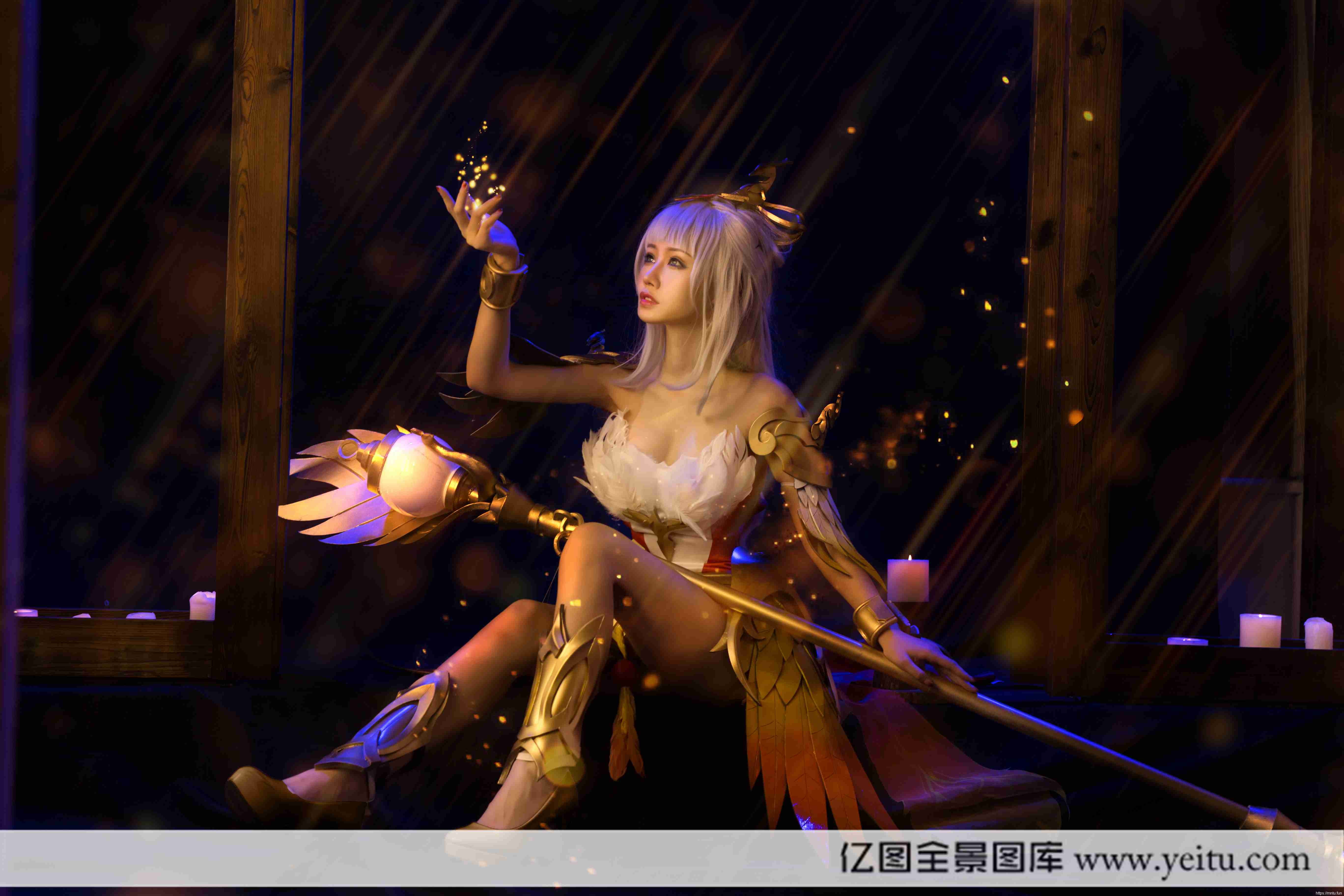 性感美女桃昔COSPLAY王者荣耀凤凰于飞王昭君