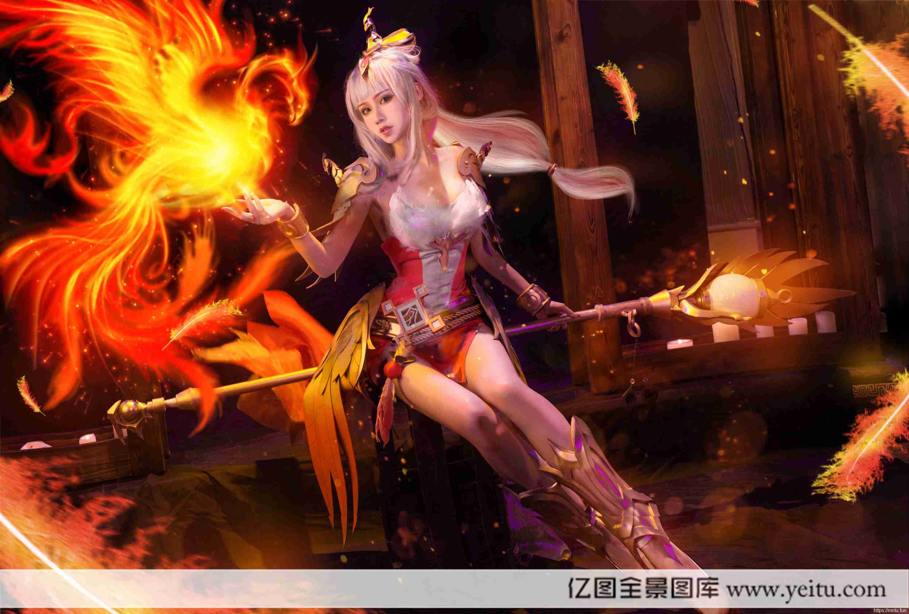 性感美女桃昔COSPLAY王者荣耀凤凰于飞王昭君