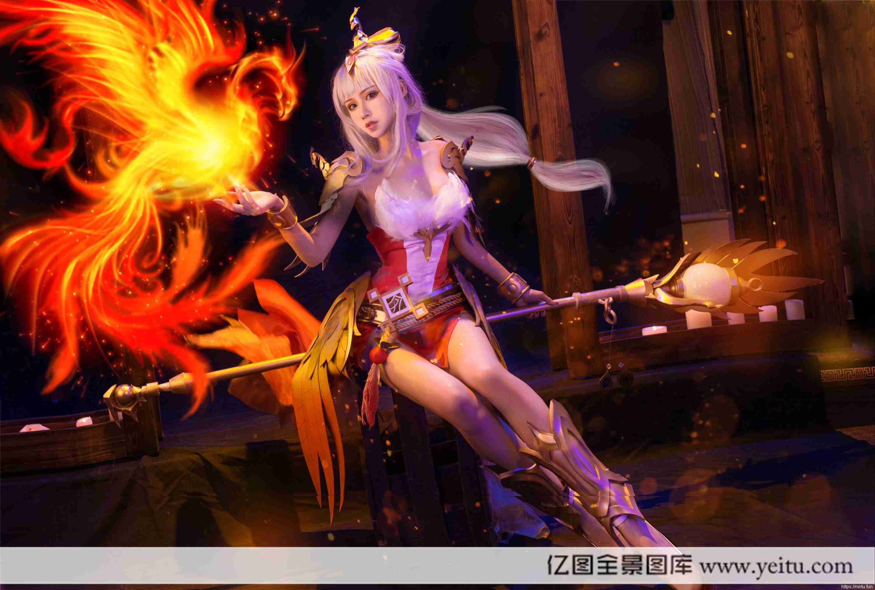 性感美女桃昔COSPLAY王者荣耀凤凰于飞王昭君