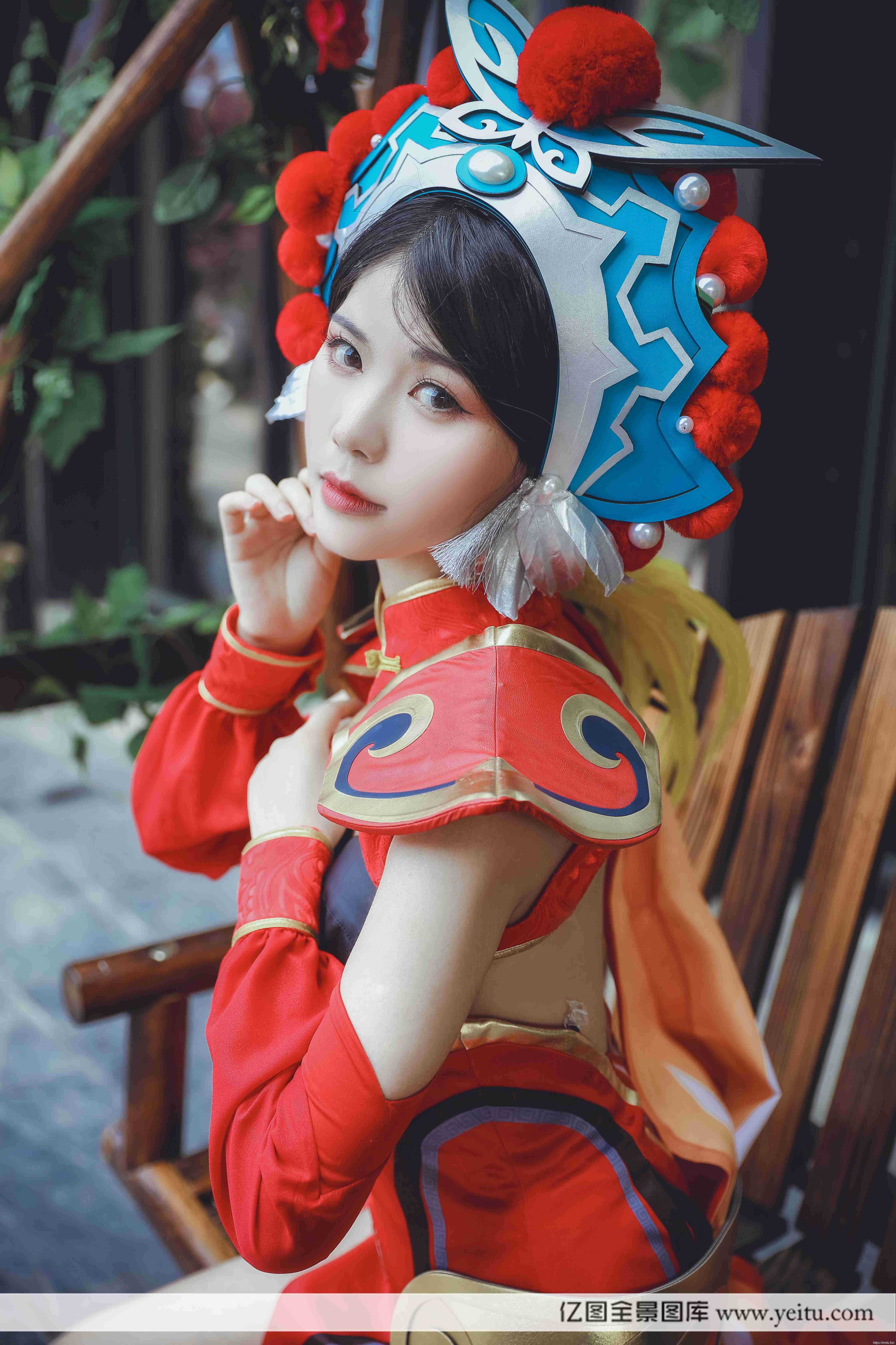 清纯美女木生COSPLAY王者荣耀虞姬