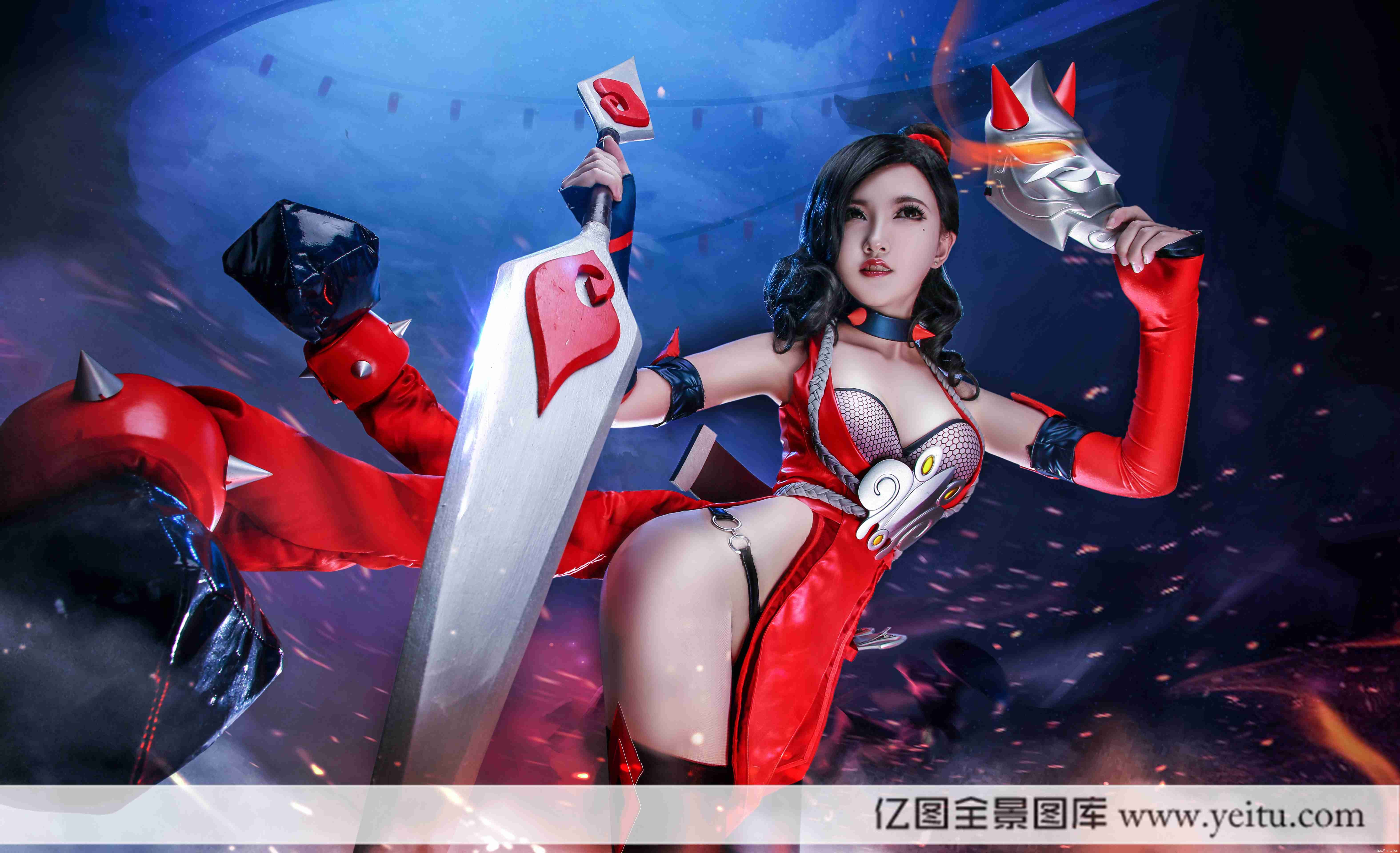 性感美女忱水COSPLAY王者荣耀阿轲