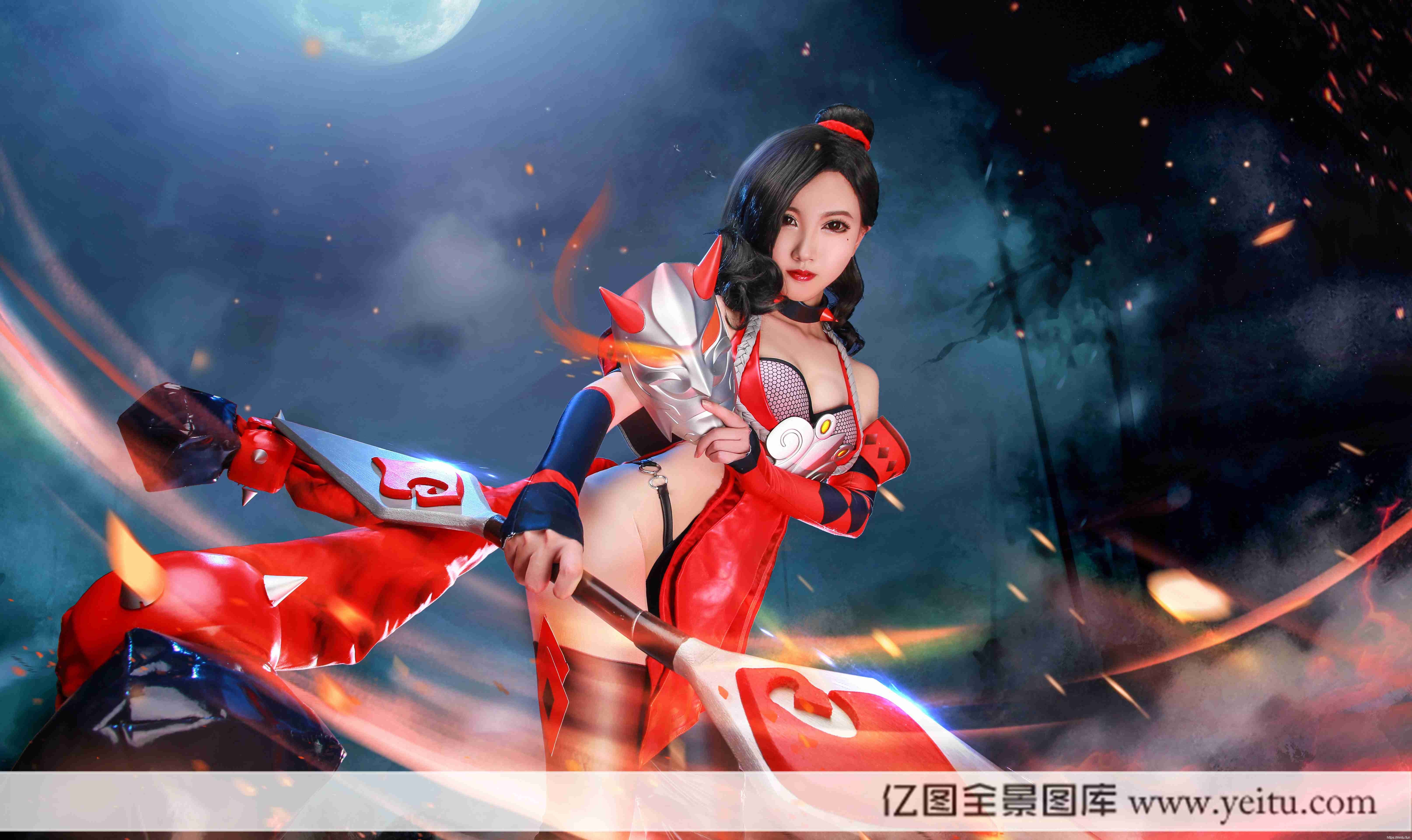 性感美女忱水COSPLAY王者荣耀阿轲