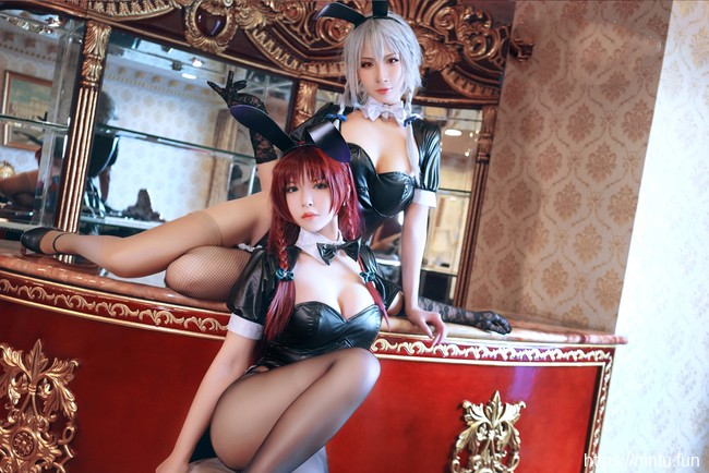 黑丝美腿兔女郎巨乳嫩模性感cosplay图片