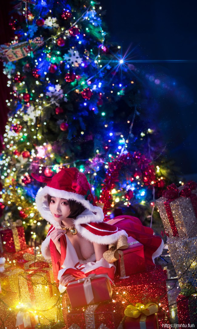 王者荣耀cosplay貂蝉圣诞恋歌福利写真图片