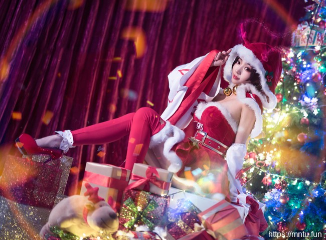王者荣耀cosplay貂蝉圣诞恋歌福利写真图片