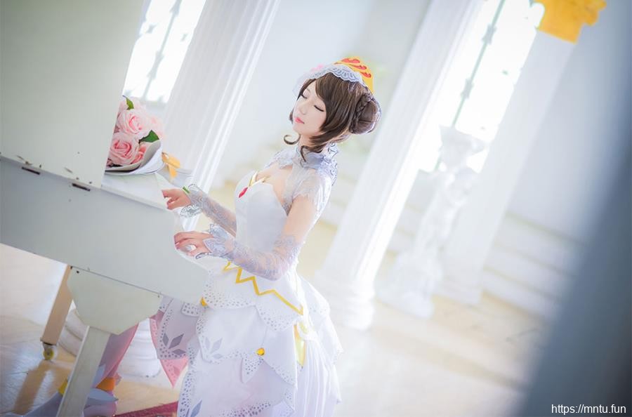 清萌学生妹脸脸酱种蘑菇COS王者荣耀纯白花嫁小乔