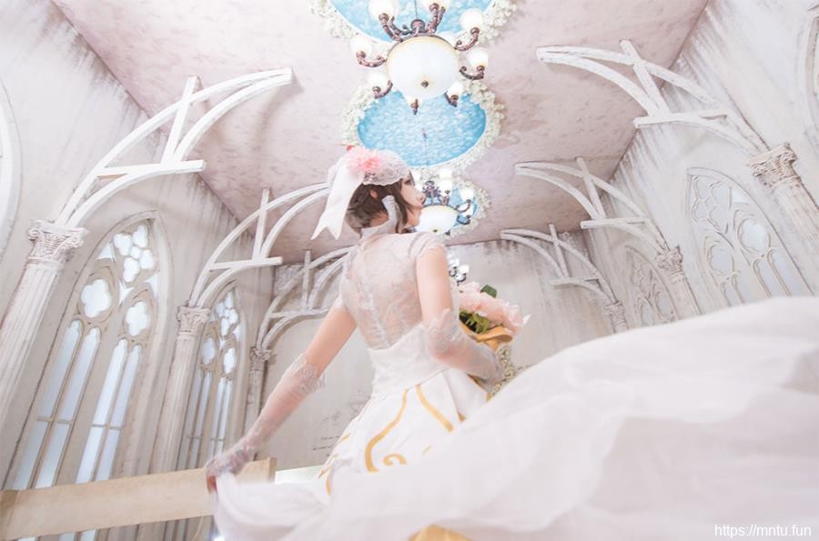 清萌学生妹脸脸酱种蘑菇COS王者荣耀纯白花嫁小乔