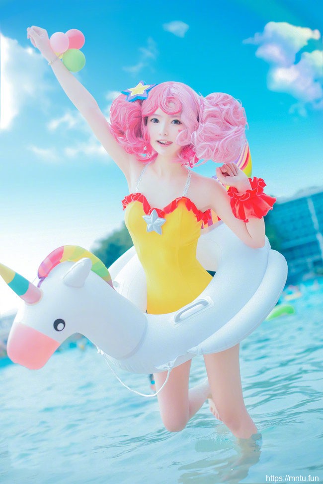 王者荣耀小乔夏日独角兽cos福利写真图片