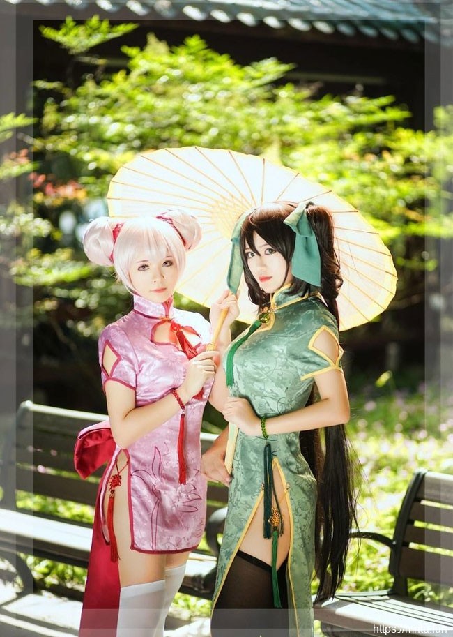 姐妹花君陌与懒猫COS王者荣耀孙尚香小乔