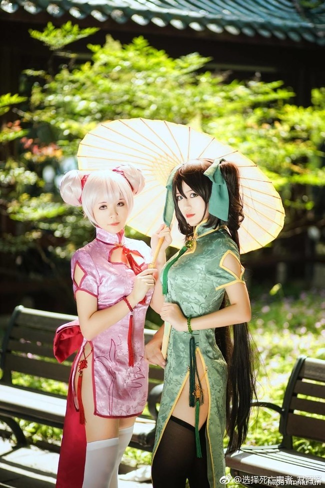 姐妹花君陌与懒猫COS王者荣耀孙尚香小乔