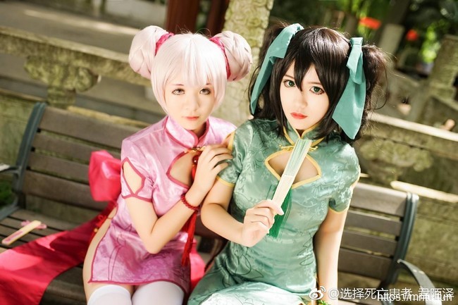 姐妹花君陌与懒猫COS王者荣耀孙尚香小乔