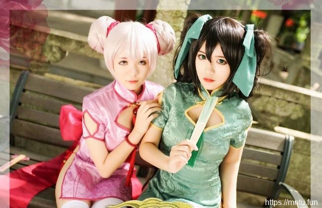 姐妹花君陌与懒猫COS王者荣耀孙尚香小乔