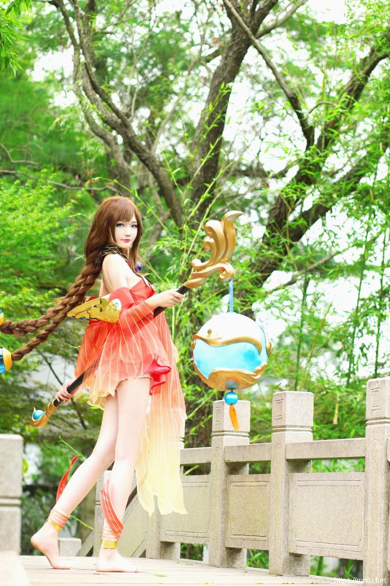 长发美女花兮aiyo角色扮演王者荣耀沧海之曜大乔