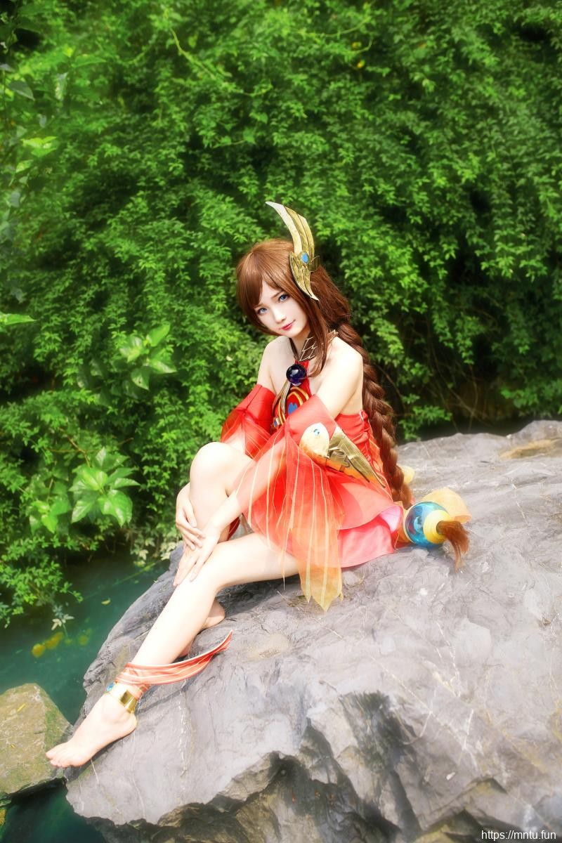 长发美女花兮aiyo角色扮演王者荣耀沧海之曜大乔