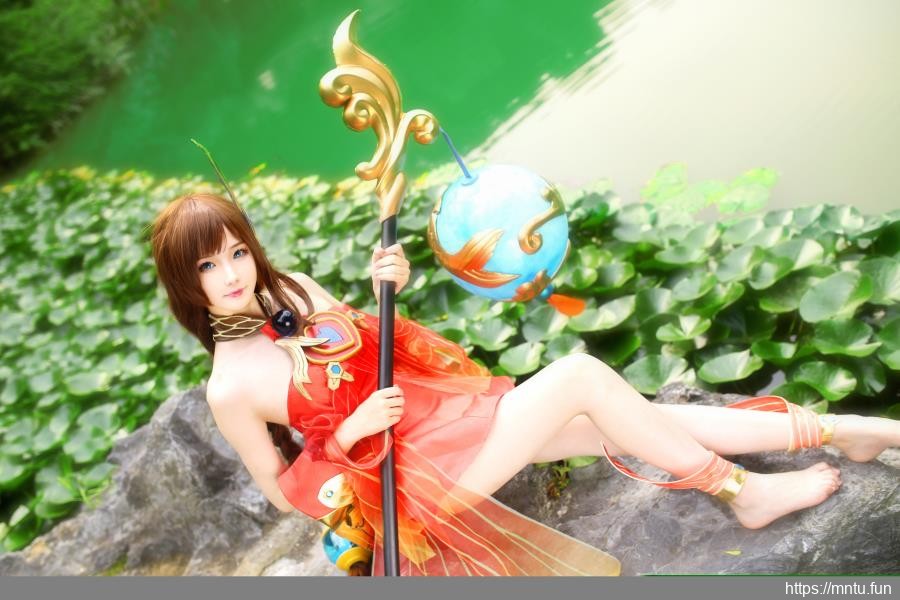 长发美女花兮aiyo角色扮演王者荣耀沧海之曜大乔