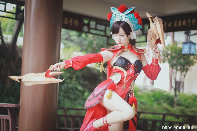 清纯美女雪猫COS王者荣耀霸王别姬虞姬