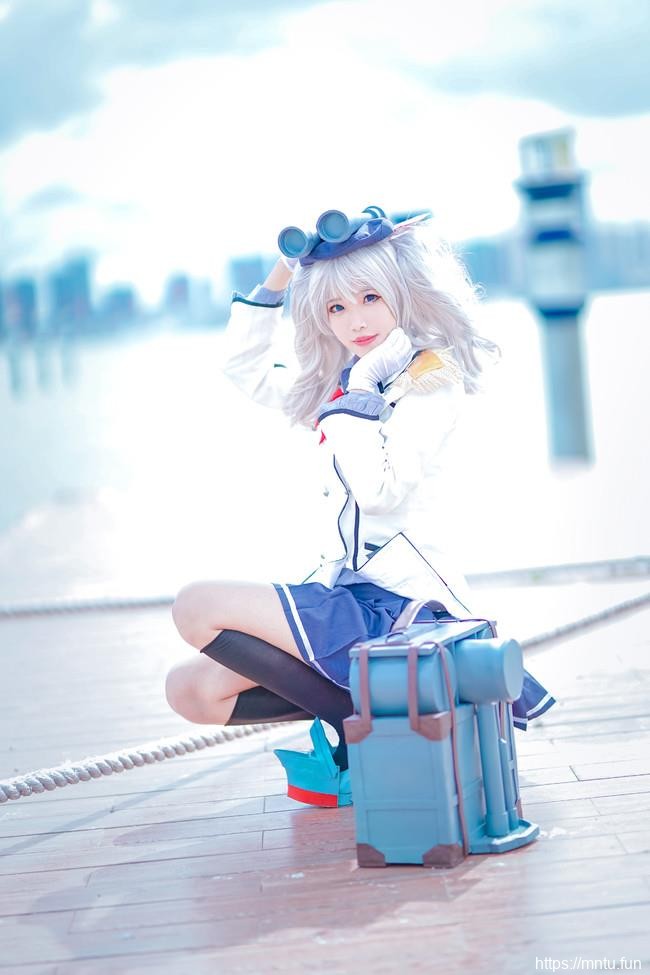 双马尾黑丝萝莉岚子COS舰队Collection鹿岛