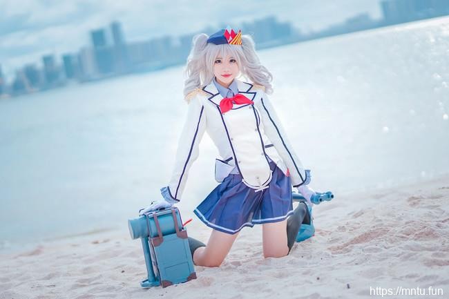 双马尾黑丝萝莉岚子COS舰队Collection鹿岛