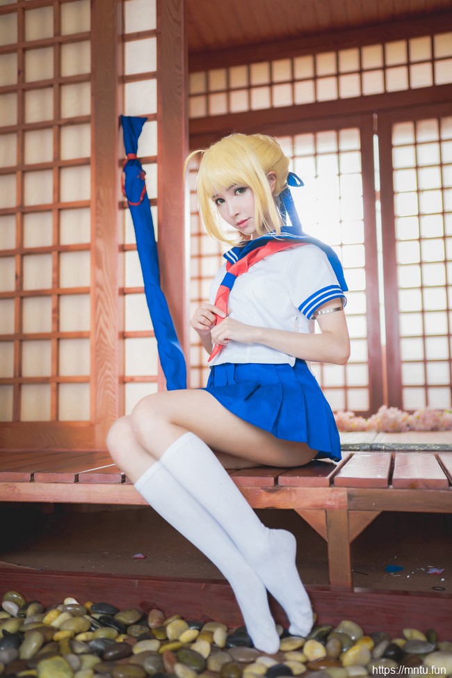 制服一千只猫薄禾COS扮演Fate/Stay-Night阿尔托莉雅