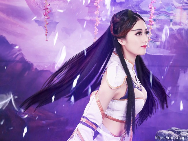 性感御姐林兮COS王者荣耀紫霞仙子露娜