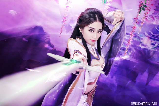 性感御姐林兮COS王者荣耀紫霞仙子露娜