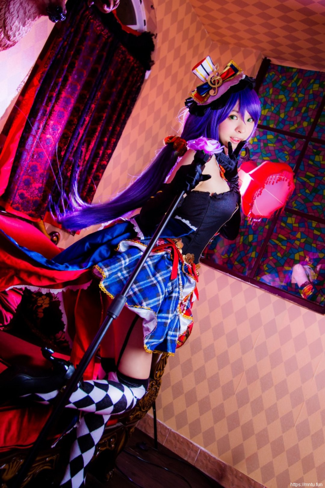 可爱美女女仆装cosplay东条希露美胸