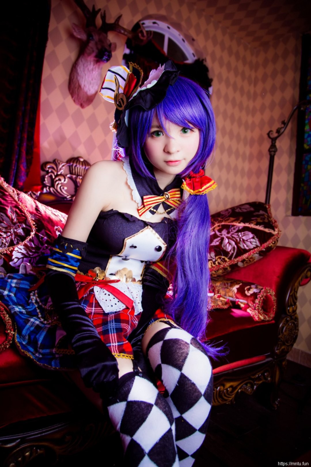 可爱美女女仆装cosplay东条希露美胸