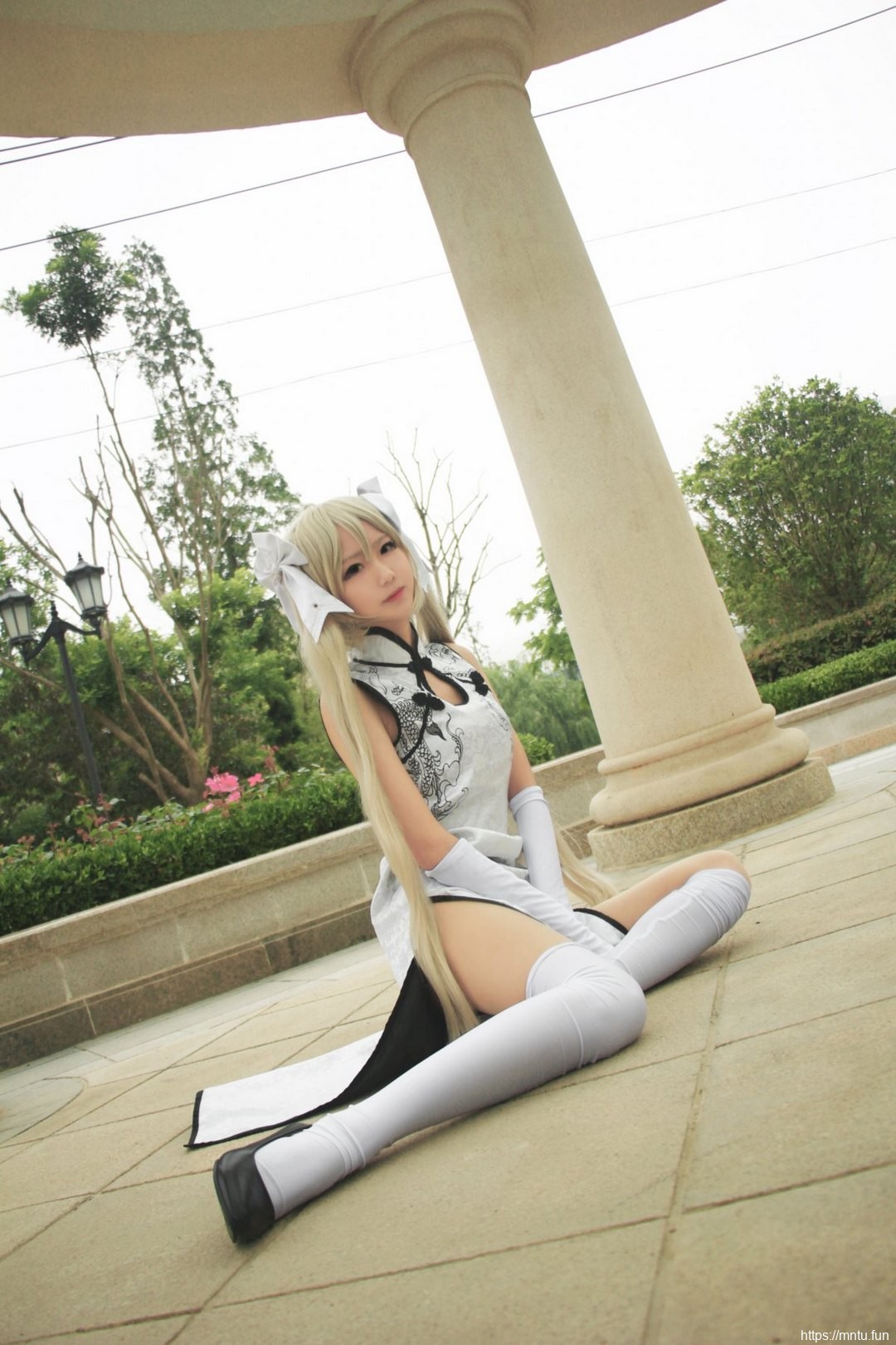 旗袍美女Ais美切尔白丝美腿cosplay春日野穹