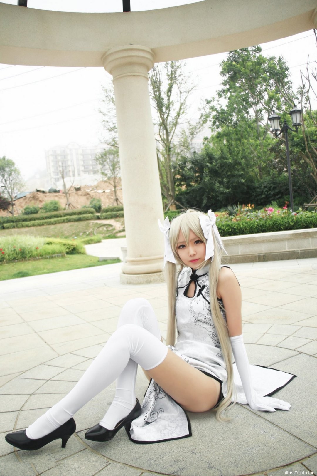 旗袍美女Ais美切尔白丝美腿cosplay春日野穹