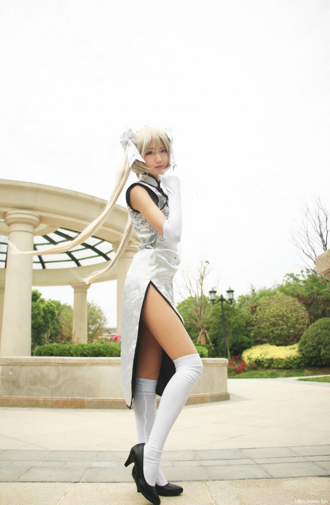 旗袍美女Ais美切尔白丝美腿cosplay春日野穹