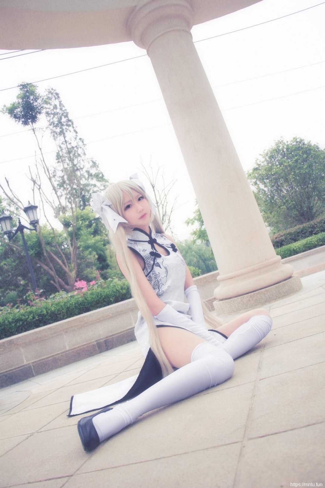 旗袍美女Ais美切尔白丝美腿cosplay春日野穹