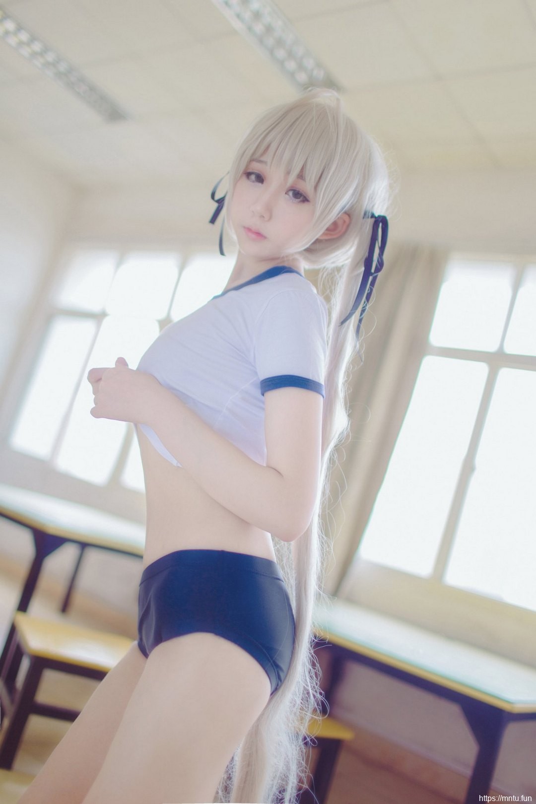 娇小学生妹浅野菌子cosplay春日野穹