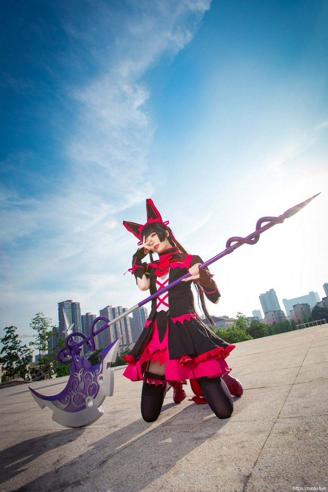 黑丝美女歌德神官服cosplay萝莉·麦丘利