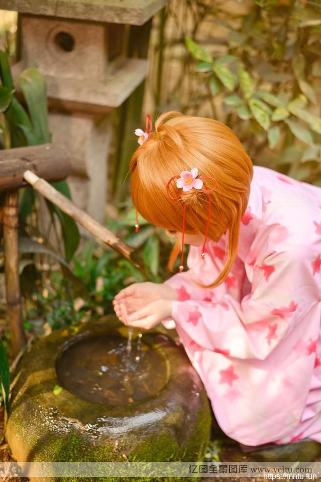 日系魔卡少女樱花下的COS