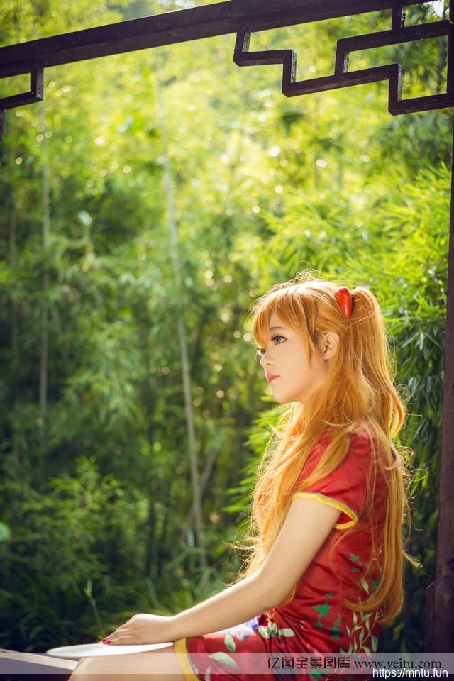 清纯小美女旗袍cosplay新世纪福音战士