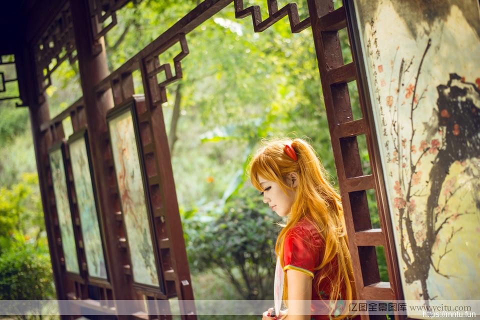 清纯小美女旗袍cosplay新世纪福音战士