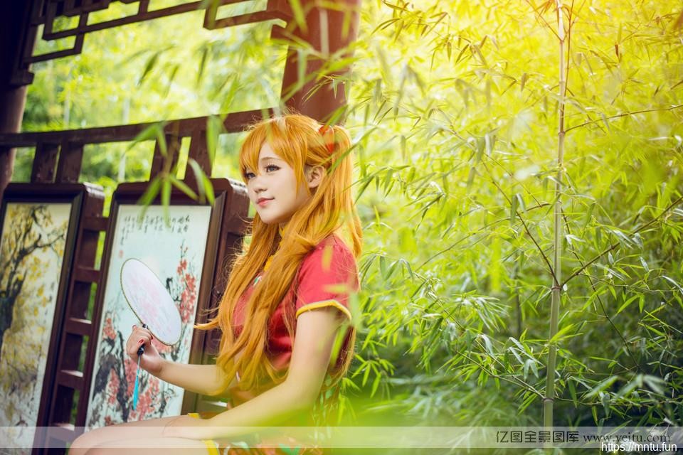 清纯小美女旗袍cosplay新世纪福音战士