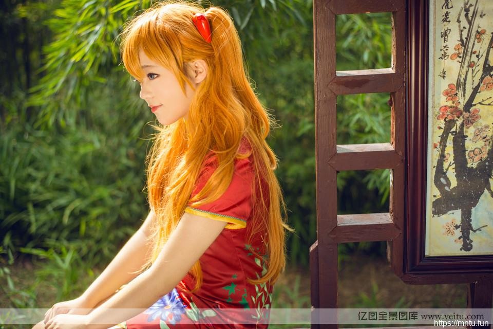 清纯小美女旗袍cosplay新世纪福音战士