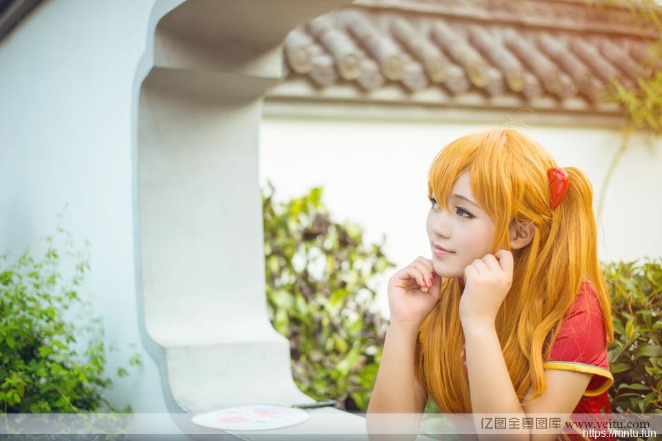 清纯小美女旗袍cosplay新世纪福音战士