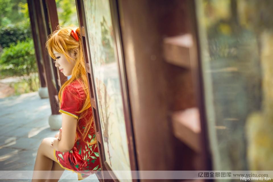 清纯小美女旗袍cosplay新世纪福音战士