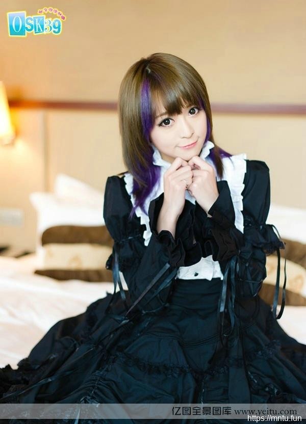 超萌清纯美少女女仆黑丝cosplay制服诱惑