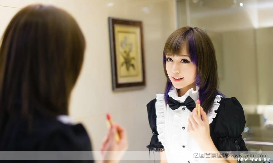 超萌清纯美少女女仆黑丝cosplay制服诱惑