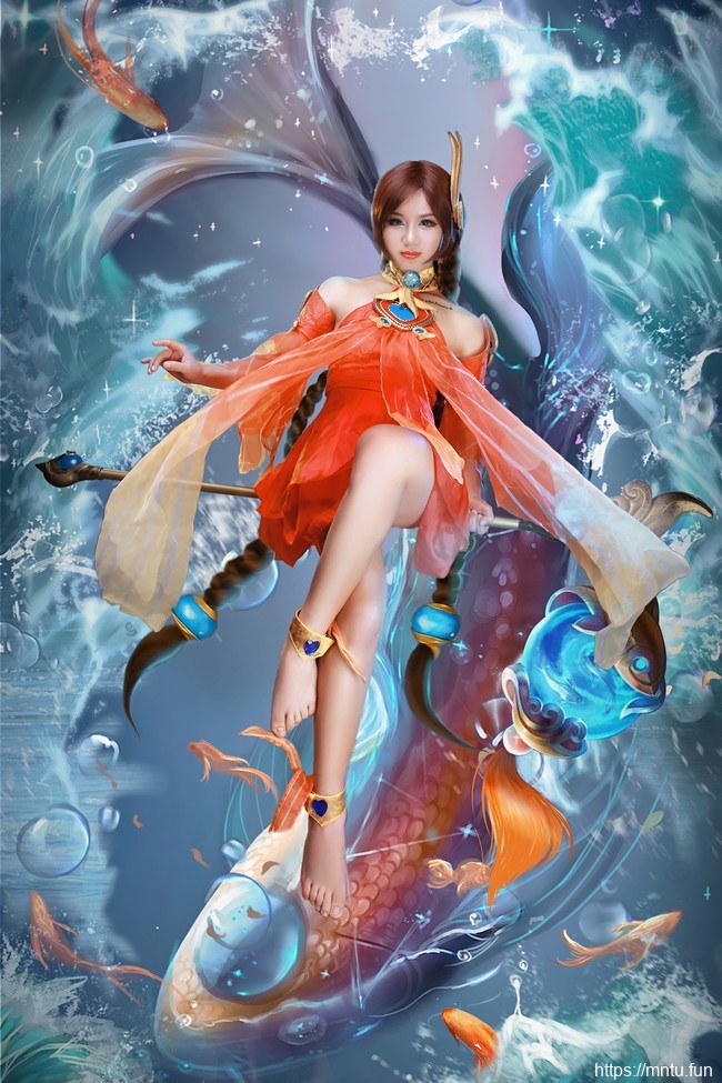 性感美cosplay公主裙女林婴浈COSPLAY王者荣耀沧海之曜大乔