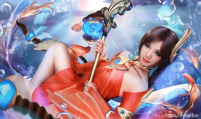 性感美cosplay公主裙女林婴浈COSPLAY王者荣耀沧海之曜大乔