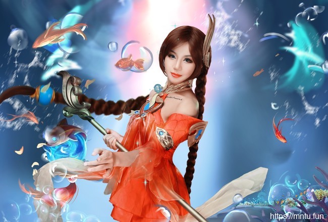 性感美cosplay公主裙女林婴浈COSPLAY王者荣耀沧海之曜大乔