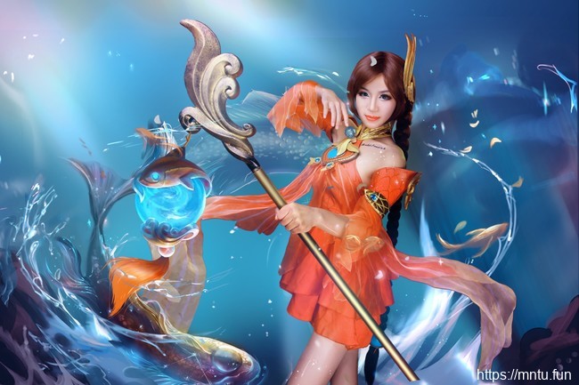 性感美cosplay公主裙女林婴浈COSPLAY王者荣耀沧海之曜大乔