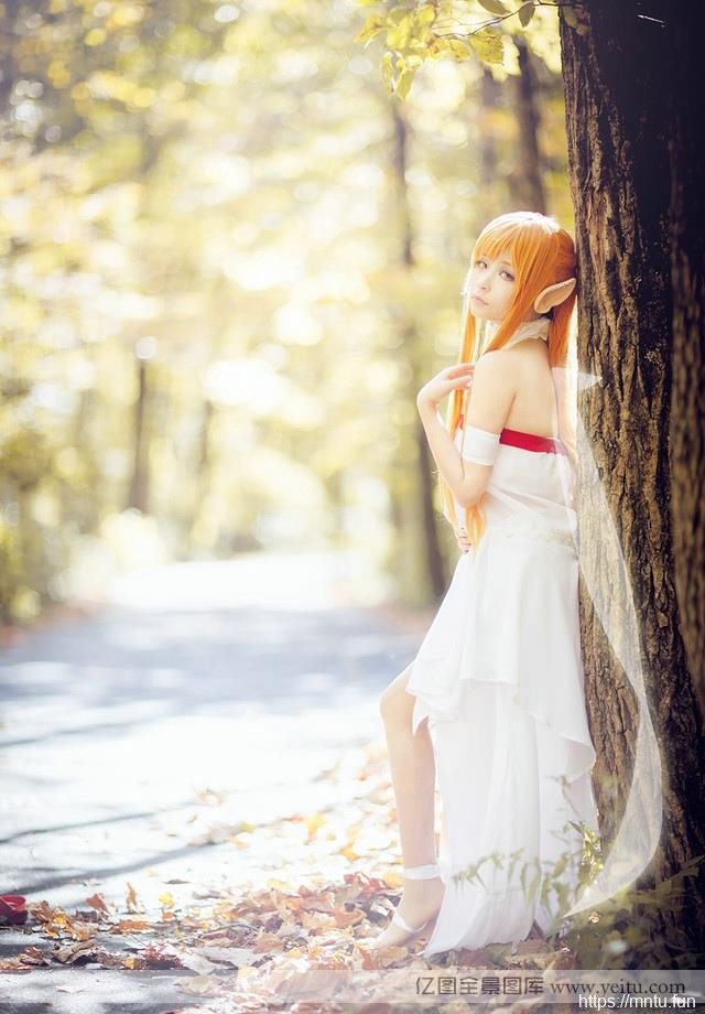 森林中的精灵少女cos动漫衣服cosplayplay