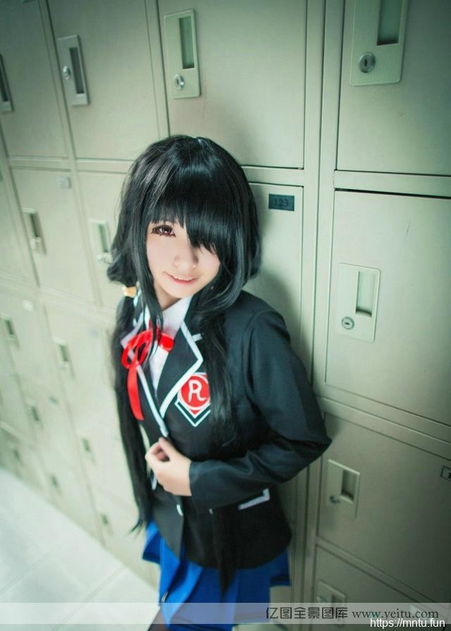 长发学生妹邪恶cosplay子黑丝迷情cosplay