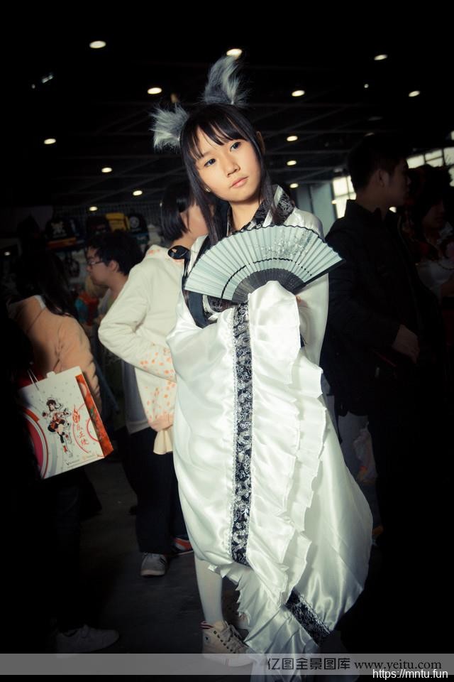 半遮面稚气少萝莉英lolita和cosplay气cosplay