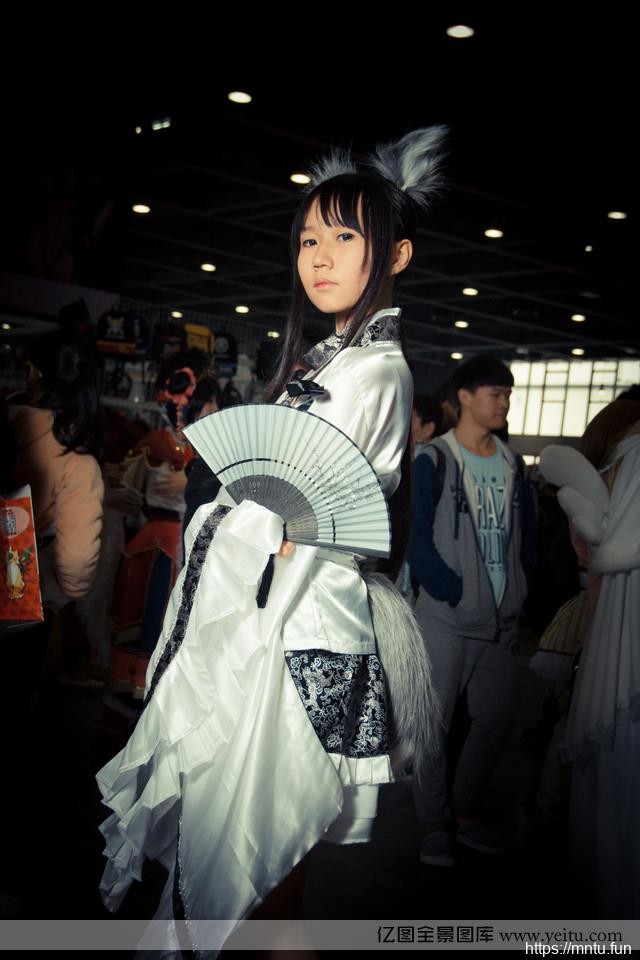 半遮面稚气少萝莉英lolita和cosplay气cosplay